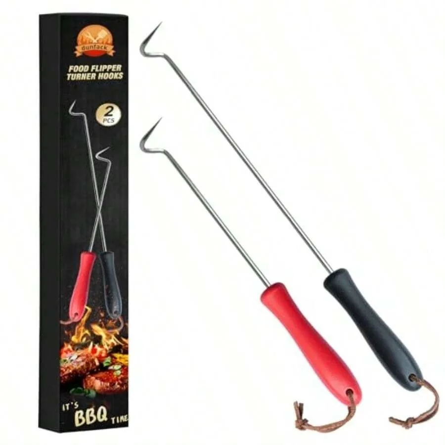 【New style】2Pcs Stainless Steel BBQ Meat Hooks With Handle For Grilling Ing Food F Turner Hooks Cooking Grill Accessories In Bl
【New style】2Pcs Stainless Steel BBQ Meat Hooks With Handle For Grilling Ing Food F Turner Hooks Cooking Grill Accessories In Bl