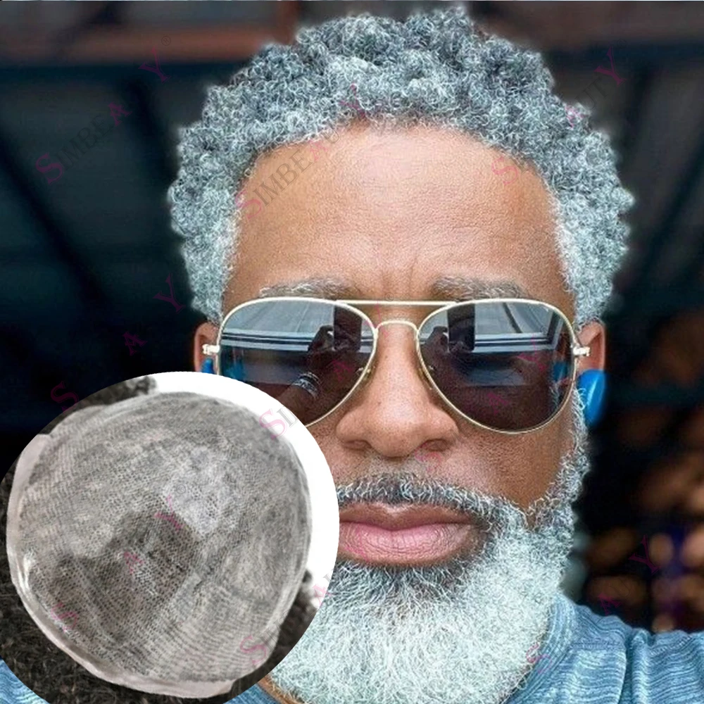 Мужской парик в афро-стиле 6 мм # 1B40 Серый протез из натуральных волос, система замещения волос на коже головы, кудрявые, устойчивые к износу, для мужчин
Мужской парик в афро-стиле 6 мм # 1B40 Серый протез из натуральных волос, система замещения волос на коже головы, кудрявые, устойчивые к износу, для мужчин