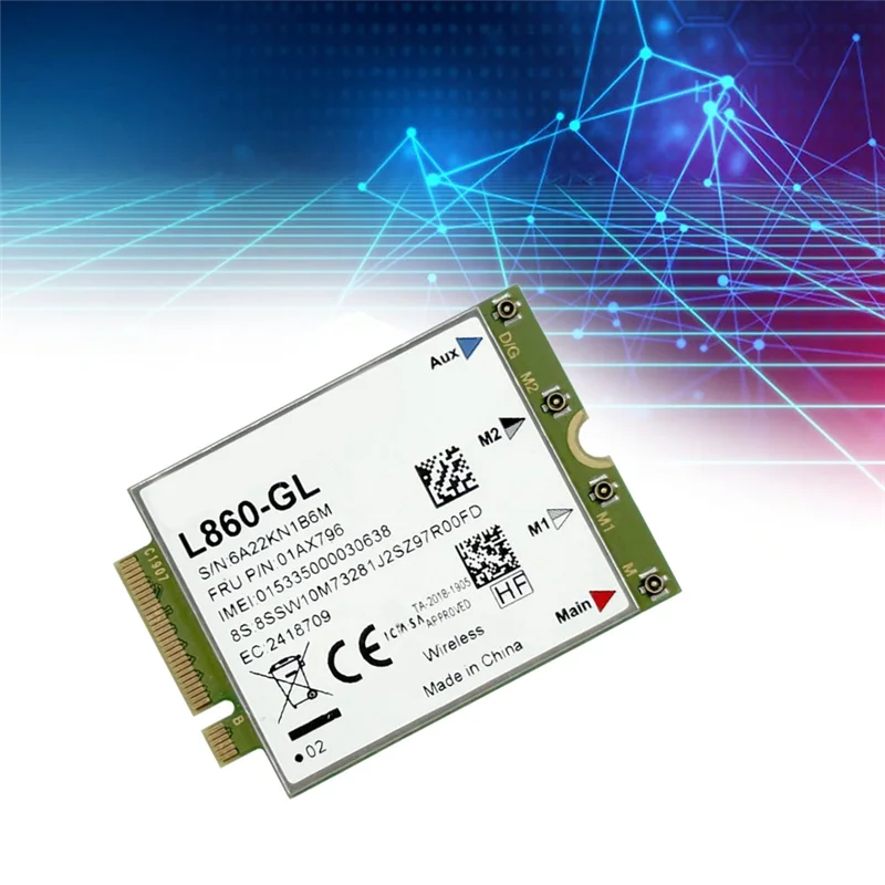 For Lenovo Thinkpad X1 7Th 8Th X1 Yoga 4Th Compatible L860-GL WWAN Card 4G Module For T490 T14 P14s T14s X13 P15s T15g 01AX796
For Lenovo Thinkpad X1 7Th 8Th X1 Yoga 4Th Compatible L860-GL WWAN Card 4G Module For T490 T14 P14s T14s X13 P15s T15g 01AX796