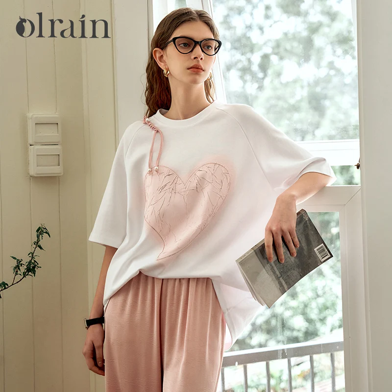 OLrain Chic Cotton knit T-shirt for Women 2025 Spring Summer Neo-chinese Style Applique O Neck Short Sleeve Slim Tops O24XT88610
OLrain Chic Cotton knit T-shirt for Women 2025 Spring Summer Neo-chinese Style Applique O Neck Short Sleeve Slim Tops O24XT88610