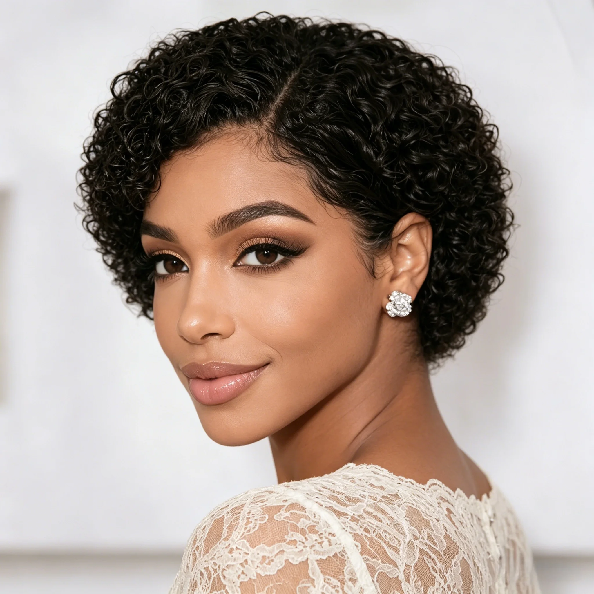 Pixie Cut Curly Brazilian Human Hair Wig 13x4x1 Lace Frontal Short Bob 180% Density Easy to Style Wigs for Women
Pixie Cut Curly Brazilian Human Hair Wig 13x4x1 Lace Frontal Short Bob 180% Density Easy to Style Wigs for Women