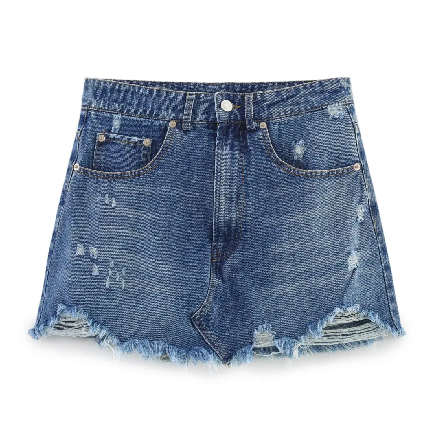 Korejepo Women New Clothing 2025 European American Style Fashionable Simple Perforated Denim Mini Skirts
Korejepo Women New Clothing 2025 European American Style Fashionable Simple Perforated Denim Mini Skirts