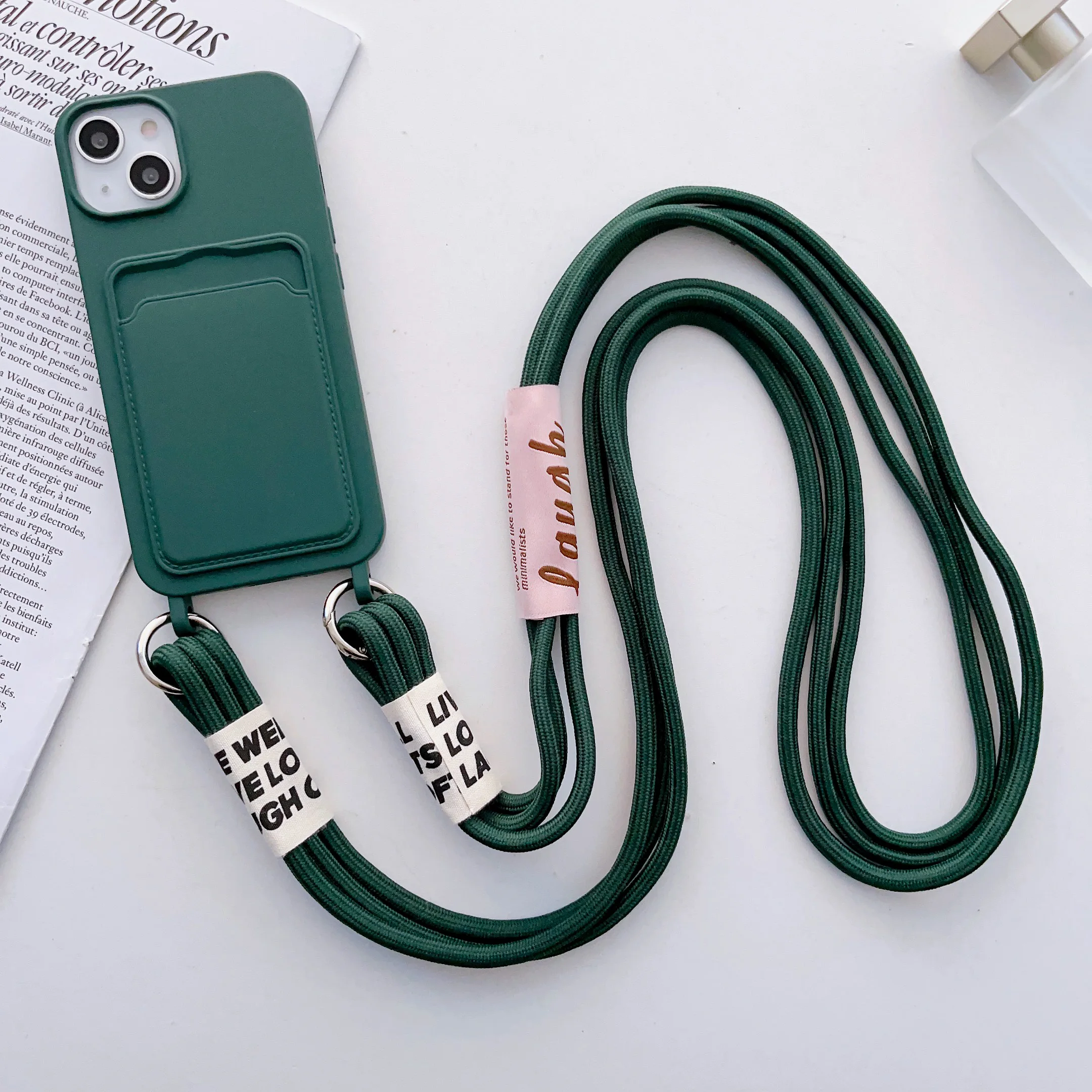 Luxury Card Holder Lanyard Silicone Phone Case For iPhone 16 15 14 13 12 11 Pro XS Max SE X Plus Ultra-thin Necklace Rope Cover
Luxury Card Holder Lanyard Silicone Phone Case For iPhone 16 15 14 13 12 11 Pro XS Max SE X Plus Ultra-thin Necklace Rope Cover