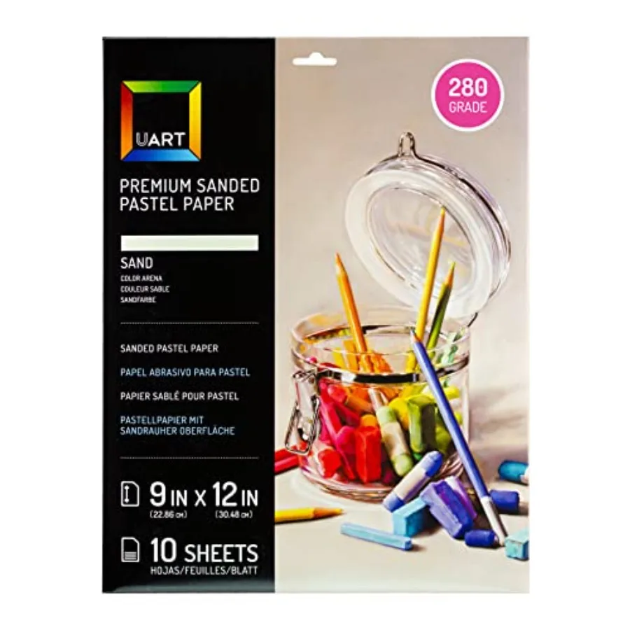 Sanded Pastel Art Paper, Off-White, 9" x 12" Paper, Grit #280, 10 Sheet Pack
Sanded Pastel Art Paper, Off-White, 9" x 12" Paper, Grit #280, 10 Sheet Pack