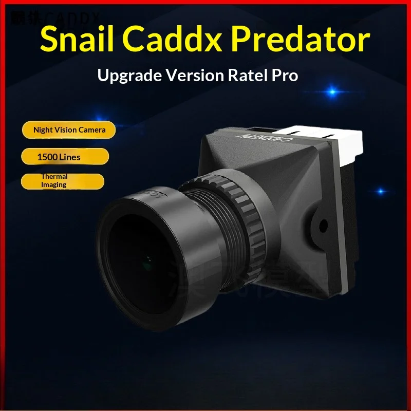 Caddx Ratel Pro Night Vision Wide Dynamic Range 1500TVL FPV Racing Drone Camera, High-Definition Aerial Photography Camera