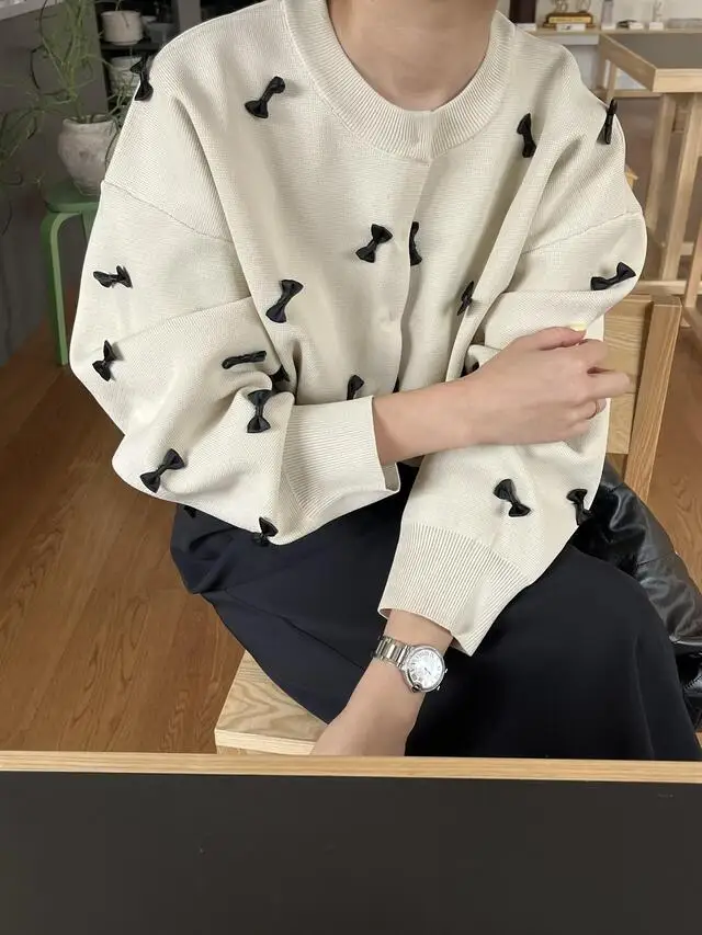 Color Block Knitted Open Cardigan Women's Loose Fit round Neck Sweet Younglooking Sweater Jacket Chic Knot Casual S...
Color Block Knitted Open Cardigan Women's Loose Fit round Neck Sweet Younglooking Sweater Jacket Chic Knot Casual S...