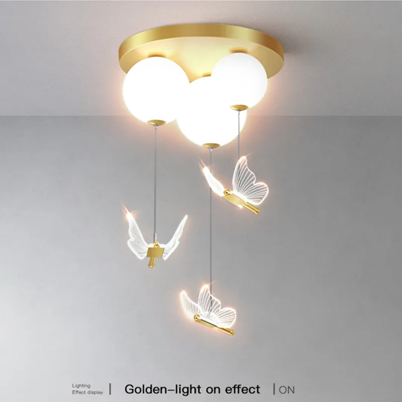 Simple And Modern Bedroom Lamp With Ball Butterfly Warm and Romantic Ceiling Lamp For Children's room Pendant light Indoor Light
Simple And Modern Bedroom Lamp With Ball Butterfly Warm and Romantic Ceiling Lamp For Children's room Pendant light Indoor Light