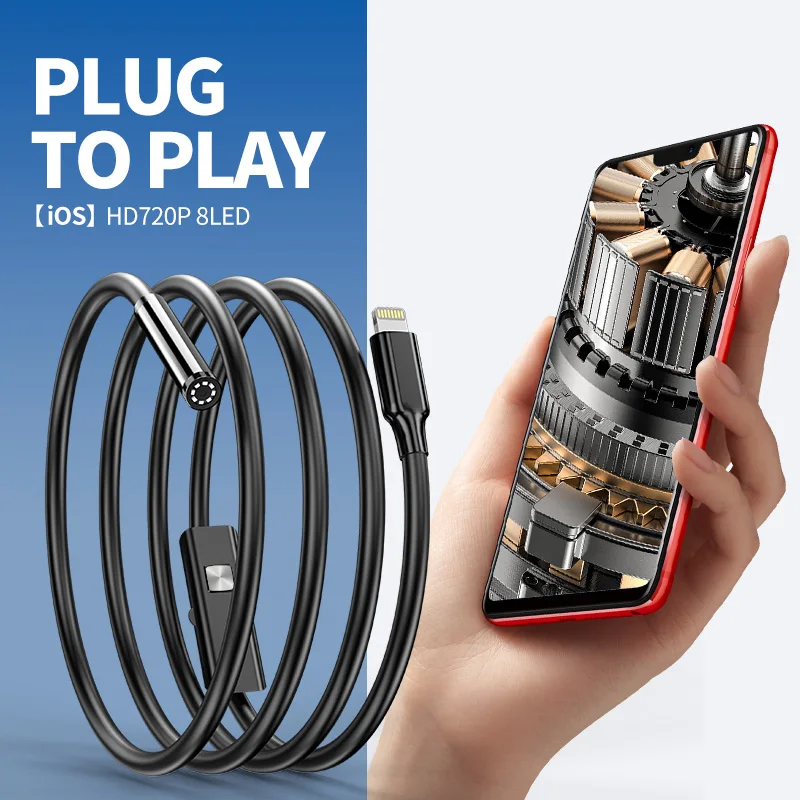 Endoscope Camera 2.0MP HD Borescope with 8 Adjustable LED Lights 8mm IP67 Waterproof Inspection Camera Supports IOS System
Endoscope Camera 2.0MP HD Borescope with 8 Adjustable LED Lights 8mm IP67 Waterproof Inspection Camera Supports IOS System