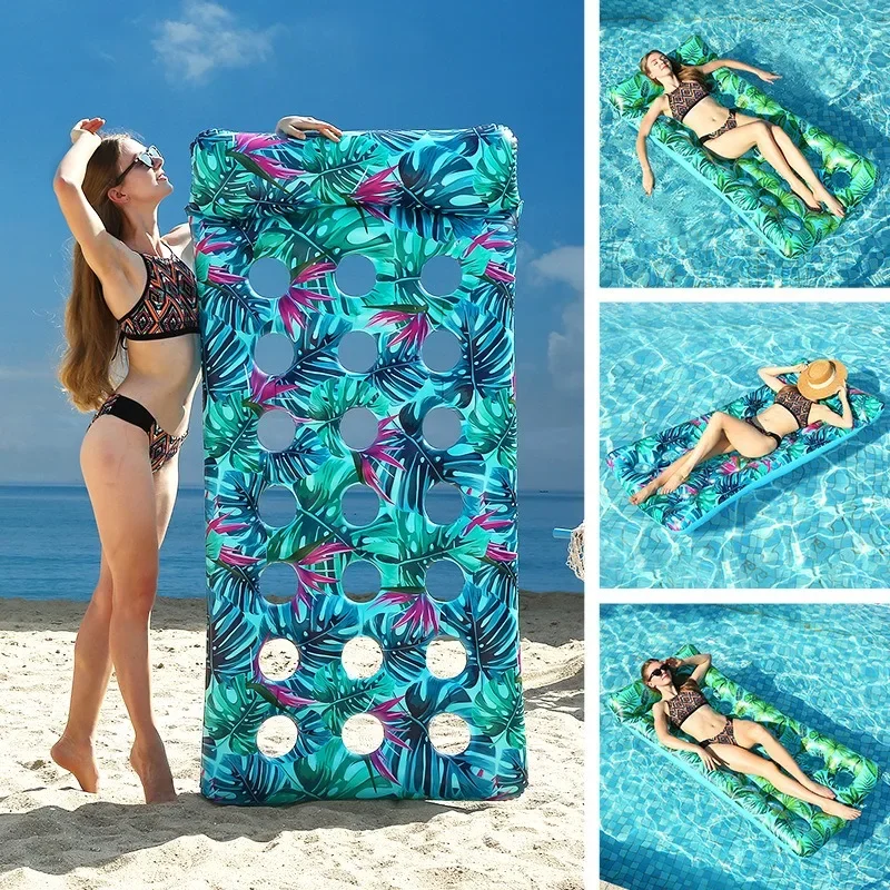 Leaf Inflatable Toys 21 Holes PVC Foldable Water Lounge Chair Summer Outdoor Pool Beach Party Inflatable Floating Hammock
Leaf Inflatable Toys 21 Holes PVC Foldable Water Lounge Chair Summer Outdoor Pool Beach Party Inflatable Floating Hammock