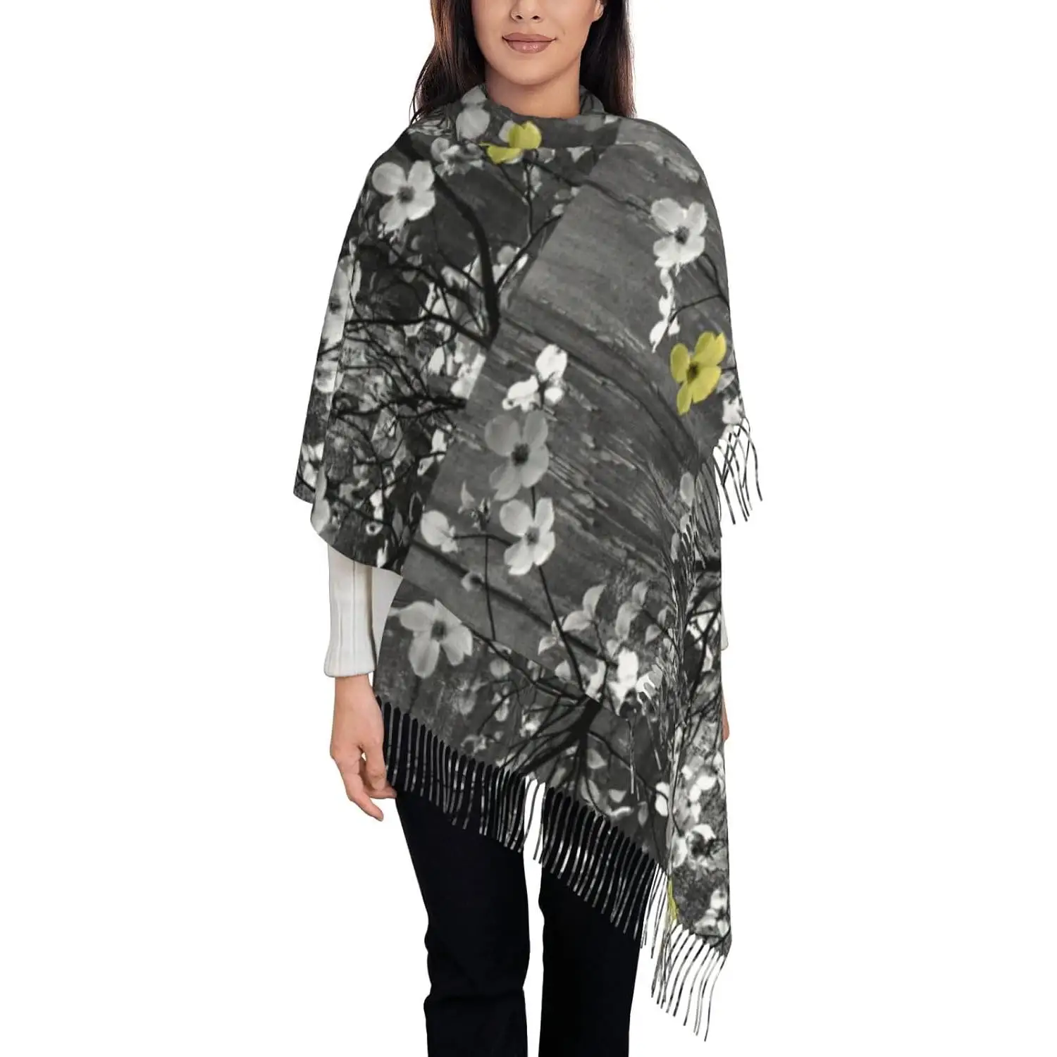 Шарф с кисточками и цветочным принтом для мужчин и женщин, мягкие длинные модные подарочные шарфы, кашемировая накидка-шаль 
Шарф с кисточками и цветочным принтом для мужчин и женщин, мягкие длинные модные подарочные шарфы, кашемировая накидка-шаль