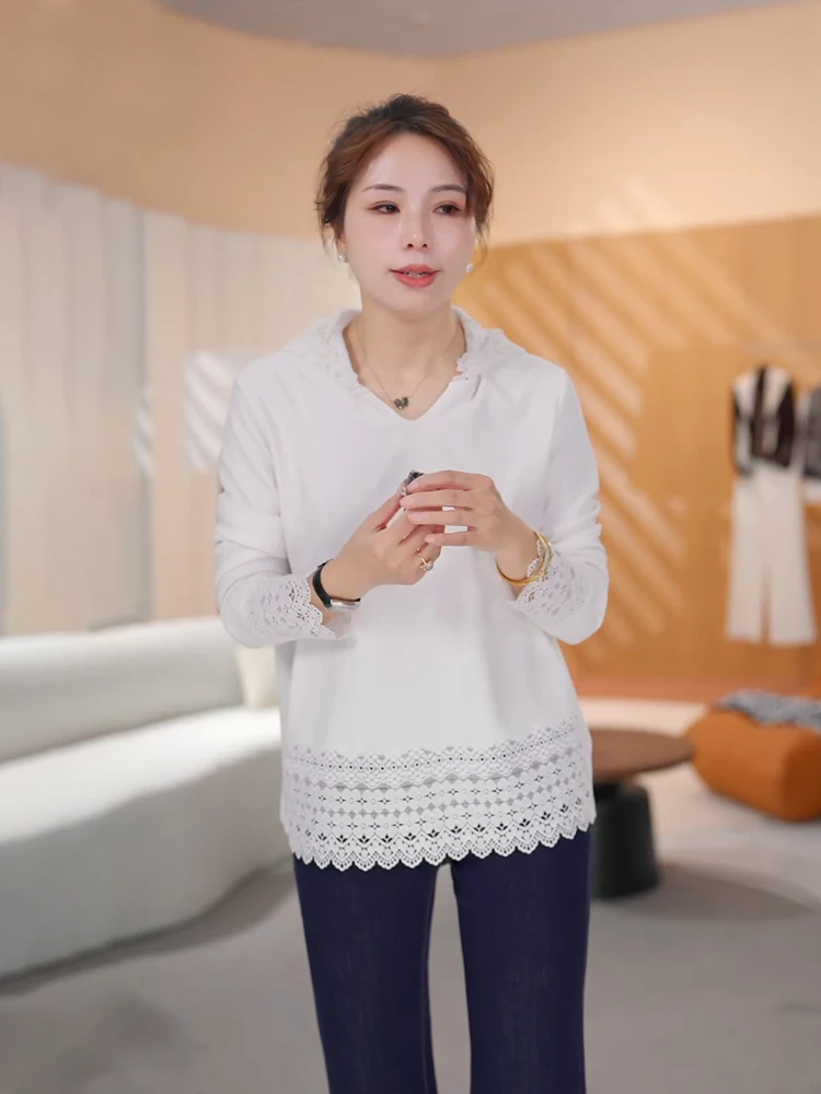 Модный кружевной топ с капюшоном, облегающий, с вырезами, повседневный женский базовый слой, прямой трикотажный длинный рукав, полиэстер...
Модный кружевной топ с капюшоном, облегающий, с вырезами, повседневный женский базовый слой, прямой трикотажный длинный рукав, полиэстер...