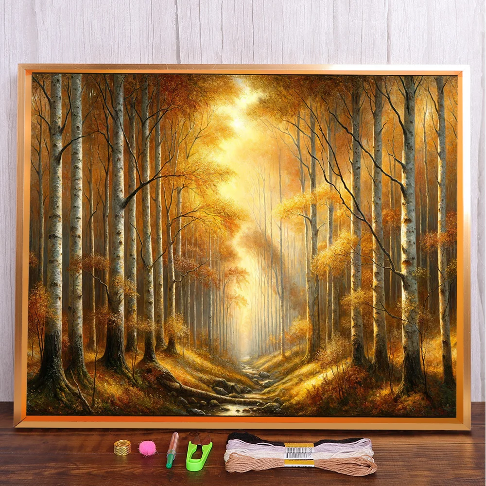 Landscape Autumn Forest Cross Stitch DIY Embroidery Set Needlework Knitting Handicraft Craft Room Decor Wholesale Counted
Landscape Autumn Forest Cross Stitch DIY Embroidery Set Needlework Knitting Handicraft Craft Room Decor Wholesale Counted