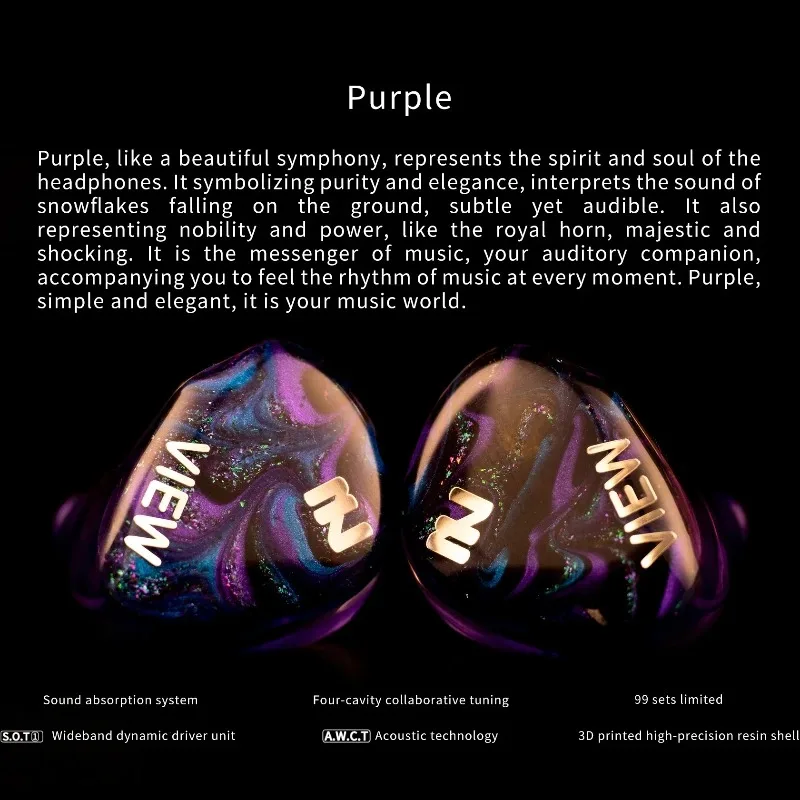 INTUAURA Purple Wideband Dynamic Driver Unit HiFi in-Ear Earphones Higher-Quality Cables for Audiophiles
INTUAURA Purple Wideband Dynamic Driver Unit HiFi in-Ear Earphones Higher-Quality Cables for Audiophiles