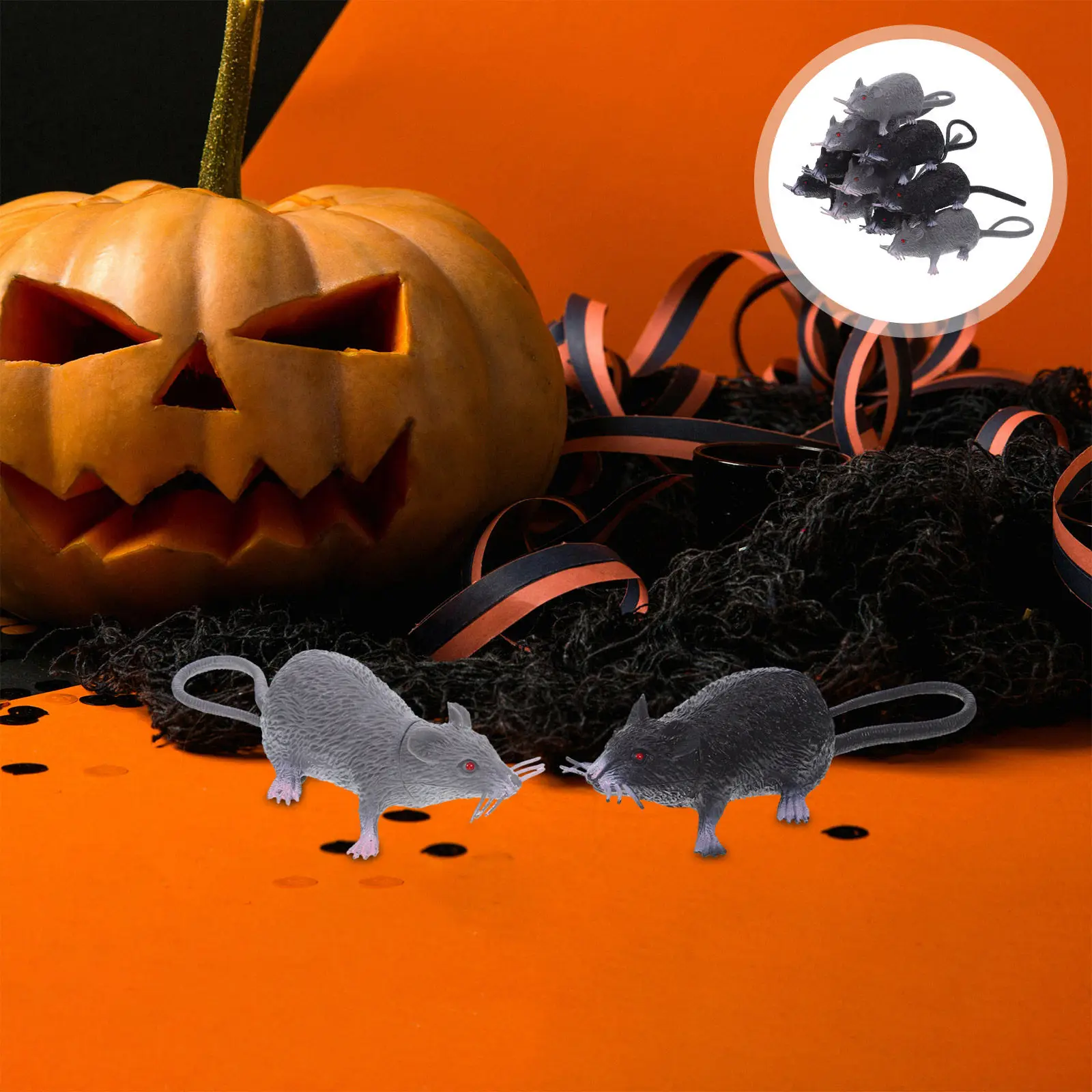 10Pcs Realistic Fake Rat Decorations Halloween Lifelike Small Mouse Simulation Prank Props Scary Plastic Rats for Party
10Pcs Realistic Fake Rat Decorations Halloween Lifelike Small Mouse Simulation Prank Props Scary Plastic Rats for Party