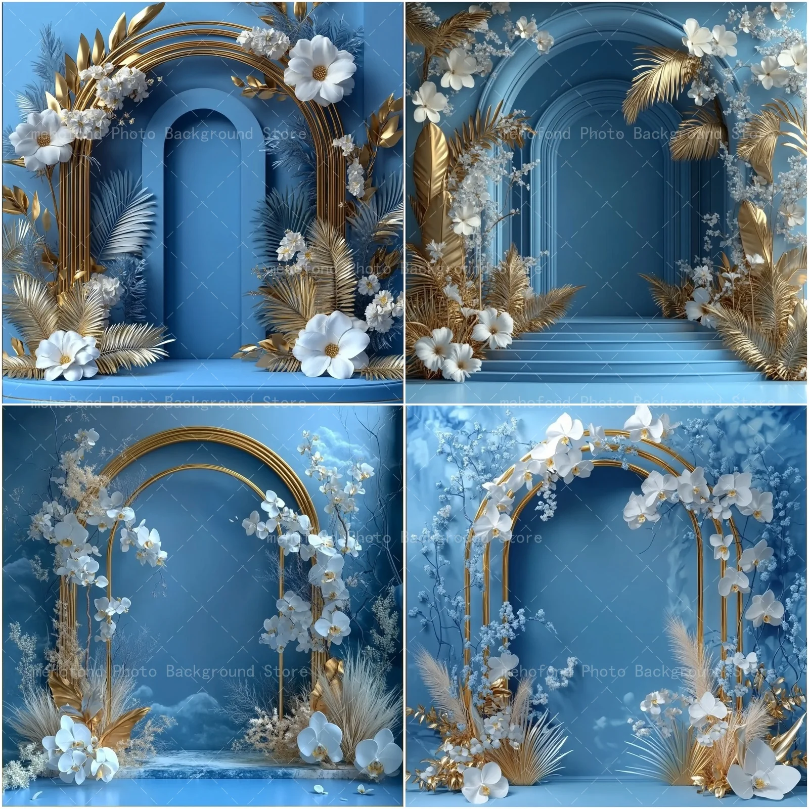 Фон для фотосъемки Mehofond, роскошный декоративный стиль с сине-золотой цветной схемой, цветок, тростник, декор, фон для фотозоны
Фон для фотосъемки Mehofond, роскошный декоративный стиль с сине-золотой цветной схемой, цветок, тростник, декор, фон для фотозоны