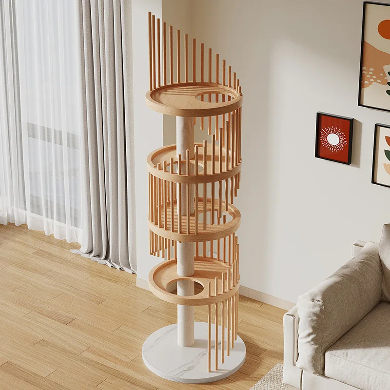 Solid wood cat climbing frame household does not occupy an integrated multi-cat big jumping platform small apartment design sisa
Solid wood cat climbing frame household does not occupy an integrated multi-cat big jumping platform small apartment design sisa
