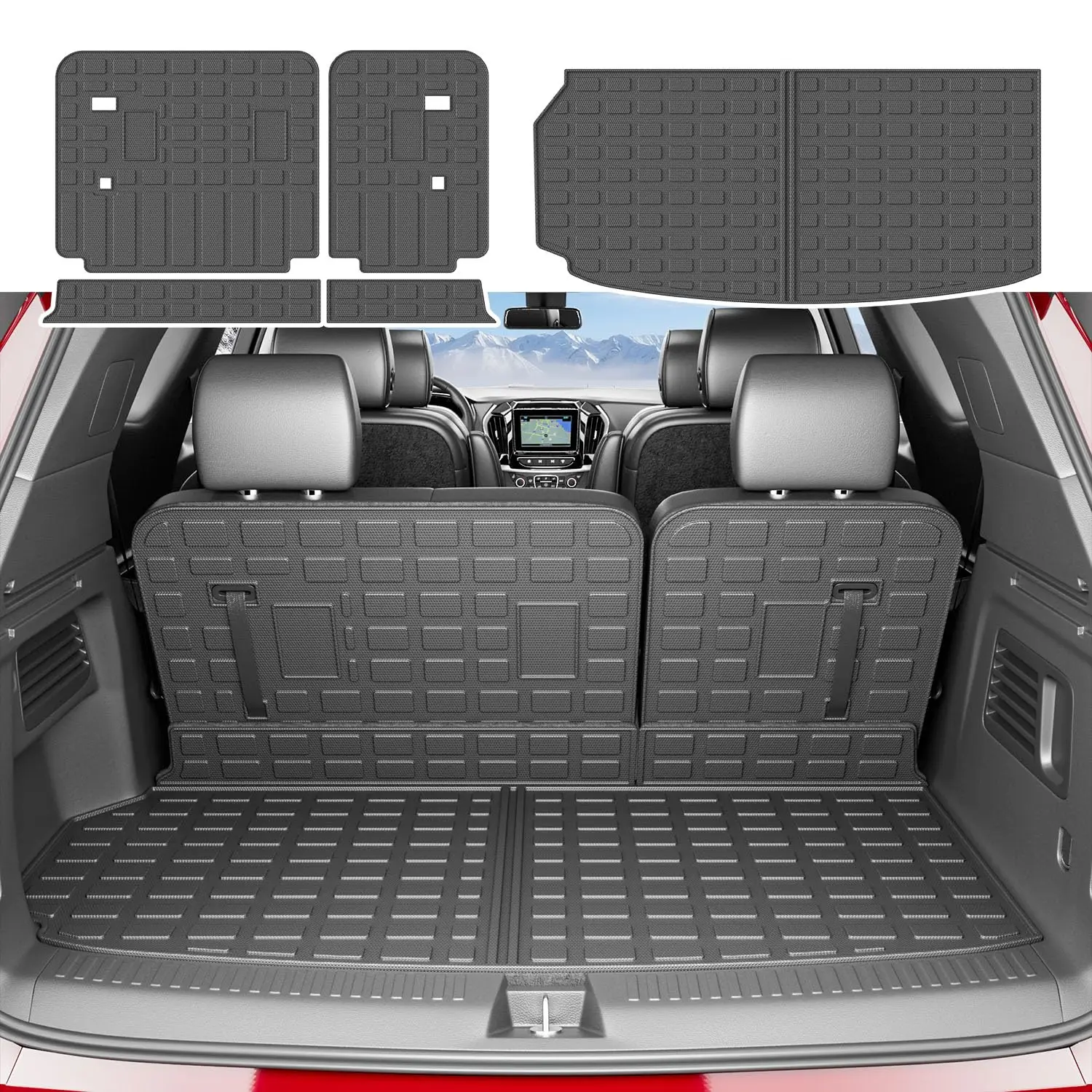 Trunk Floor Liner And Rear Seat Backrest Protectors For 2024–2026 Chevy Traverse, GMC Acadia, Buick Enclave
Trunk Floor Liner And Rear Seat Backrest Protectors For 2024–2026 Chevy Traverse, GMC Acadia, Buick Enclave