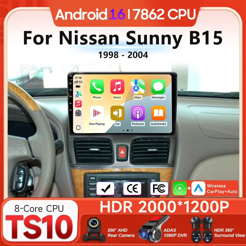 Автомагнитола Android 16 для Nissan Sunny B15 1998-2004: Мультимедийный Видеоплеер, GPS-Навигация, Стереосистема, CarPlay, Wi-Fi, Головное Устройство
Автомагнитола Android 16 для Nissan Sunny B15 1998-2004: Мультимедийный Видеоплеер, GPS-Навигация, Стереосистема, CarPlay, Wi-Fi, Головное Устройство