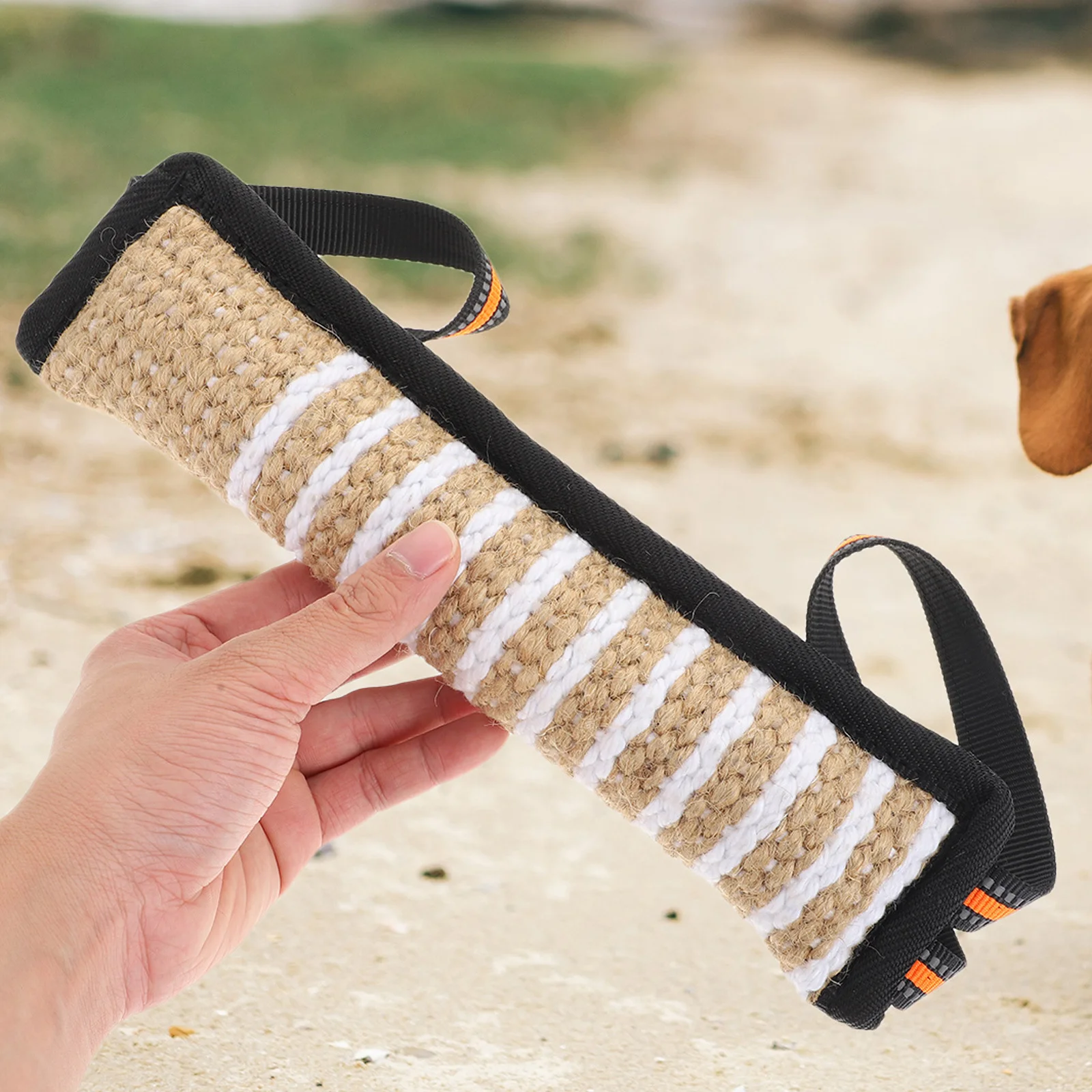 Dog Bite Training Tug Pillow Black Durable Interactive Pet Chew Exercise Plaything Wear Resistant Handle Bite Tug Toy
Dog Bite Training Tug Pillow Black Durable Interactive Pet Chew Exercise Plaything Wear Resistant Handle Bite Tug Toy