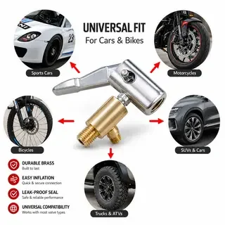 Portable Inflatable Pump for Auto Car Tire Air Chuck Compressor Tire Inflator Tire Chuck with Barb Connector for Hose Repair
Portable Inflatable Pump for Auto Car Tire Air Chuck Compressor Tire Inflator Tire Chuck with Barb Connector for Hose Repair