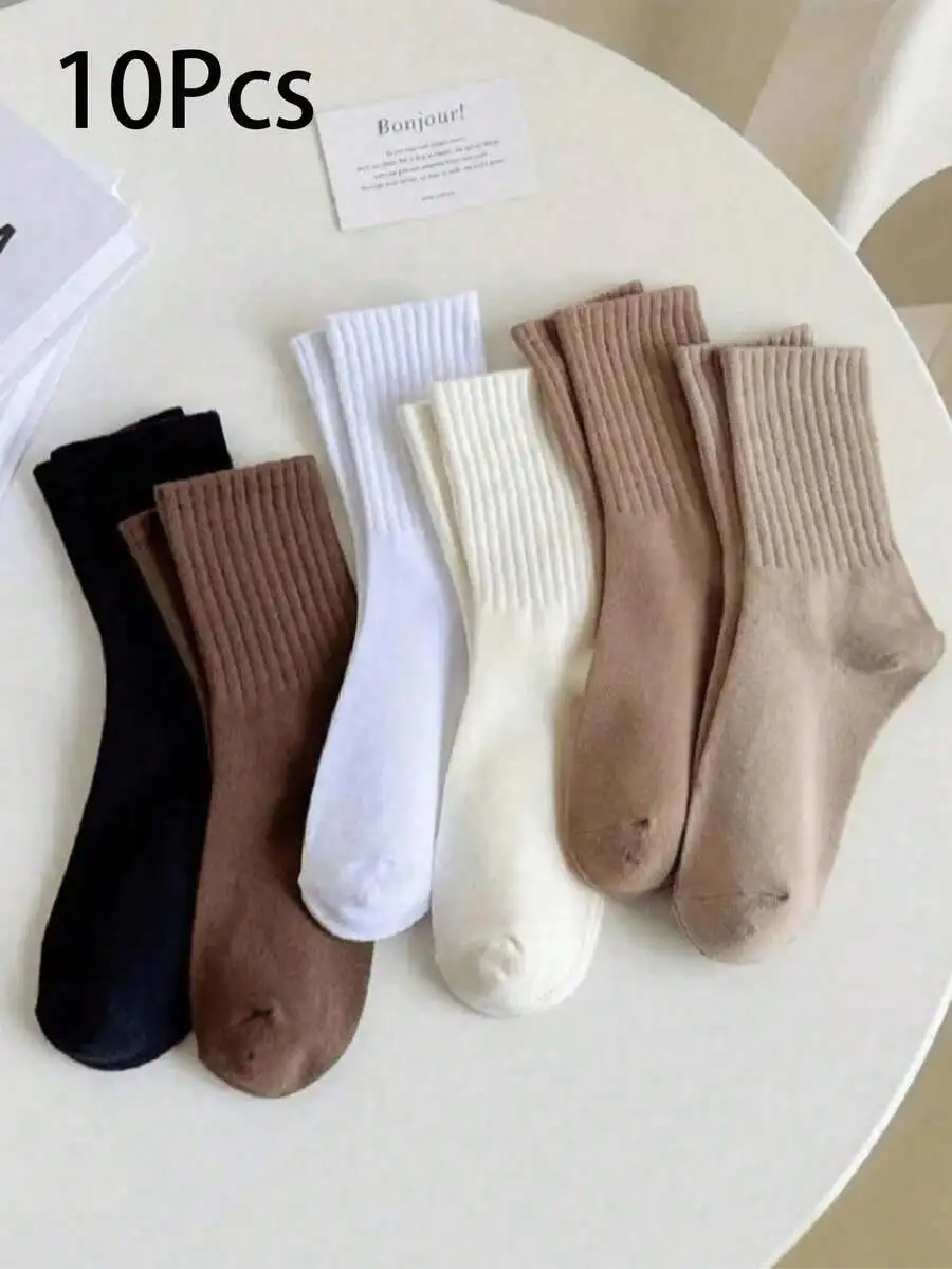 10 Pcs Warm Thick Ribbed Crew Socks For Men And Women Winter Outdoor Sports
10 Pcs Warm Thick Ribbed Crew Socks For Men And Women Winter Outdoor Sports