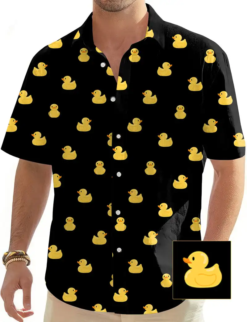 2026 Summer New 3D Men's Duck Pattern Shirt Casual Fashion Collar Short Sleeve Casual Beach Women's Couple Shirt
2026 Summer New 3D Men's Duck Pattern Shirt Casual Fashion Collar Short Sleeve Casual Beach Women's Couple Shirt