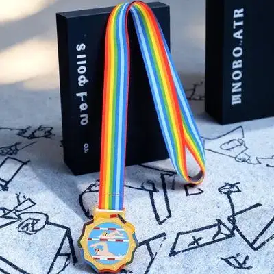 Gold Swimming For Kids School Competitions Durable Metal Award Trophy Neck Ribbons First Place Medals For Children Swimming
Gold Swimming For Kids School Competitions Durable Metal Award Trophy Neck Ribbons First Place Medals For Children Swimming