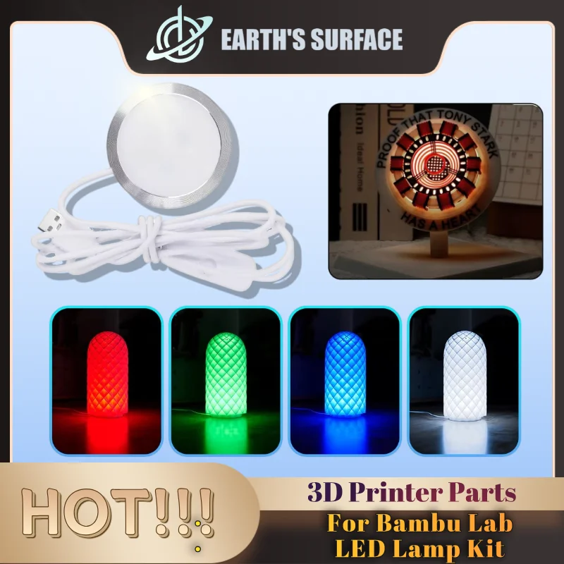 For Bambu Lab LED Lamp Kit 001 DIY Model Hardware Without Shell Warm White DC 5V 3D Printer Adjustable Light Kit For 3D Printer
For Bambu Lab LED Lamp Kit 001 DIY Model Hardware Without Shell Warm White DC 5V 3D Printer Adjustable Light Kit For 3D Printer