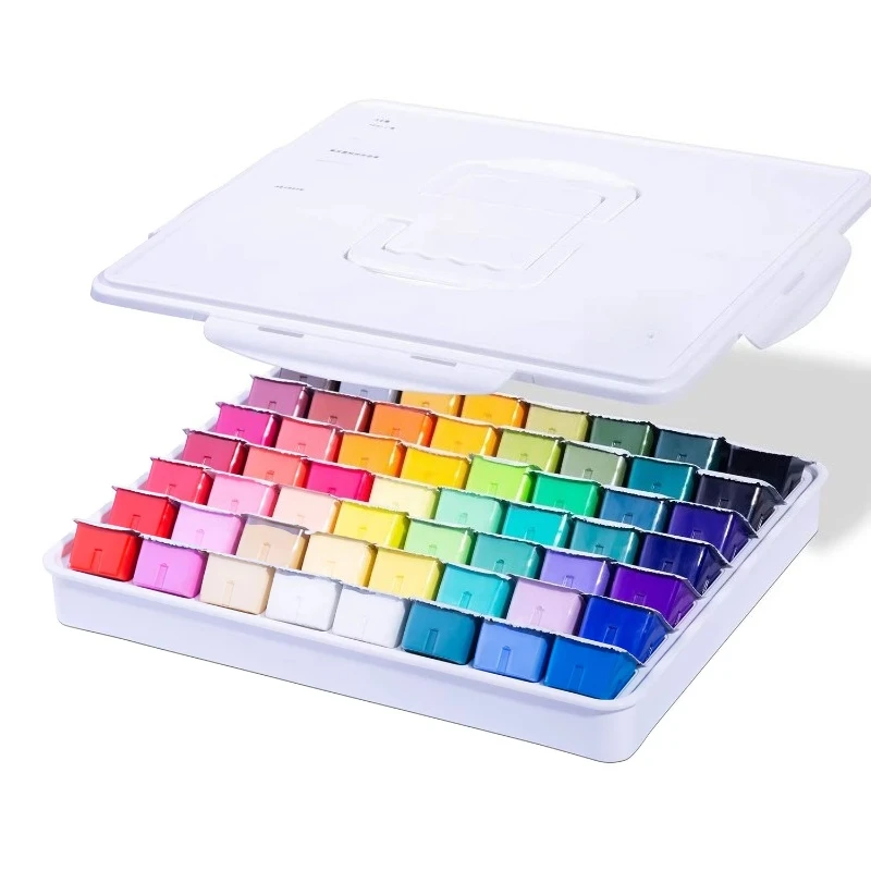 New non-toxic gouache powder 56 color set, gouache
New non-toxic gouache powder 56 color set, gouache