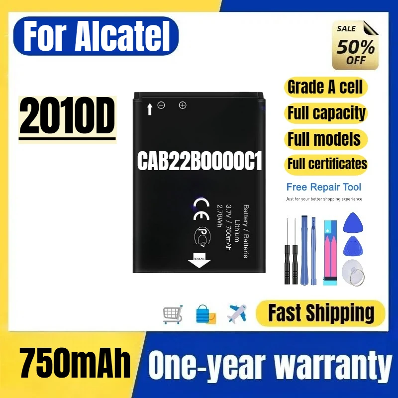 CAB22B0000C1 for Alcatel 2010D Phone Battery 0 Cycle High Quality High Capacity Replacement Bateria Grade A Cell with Tools
CAB22B0000C1 for Alcatel 2010D Phone Battery 0 Cycle High Quality High Capacity Replacement Bateria Grade A Cell with Tools