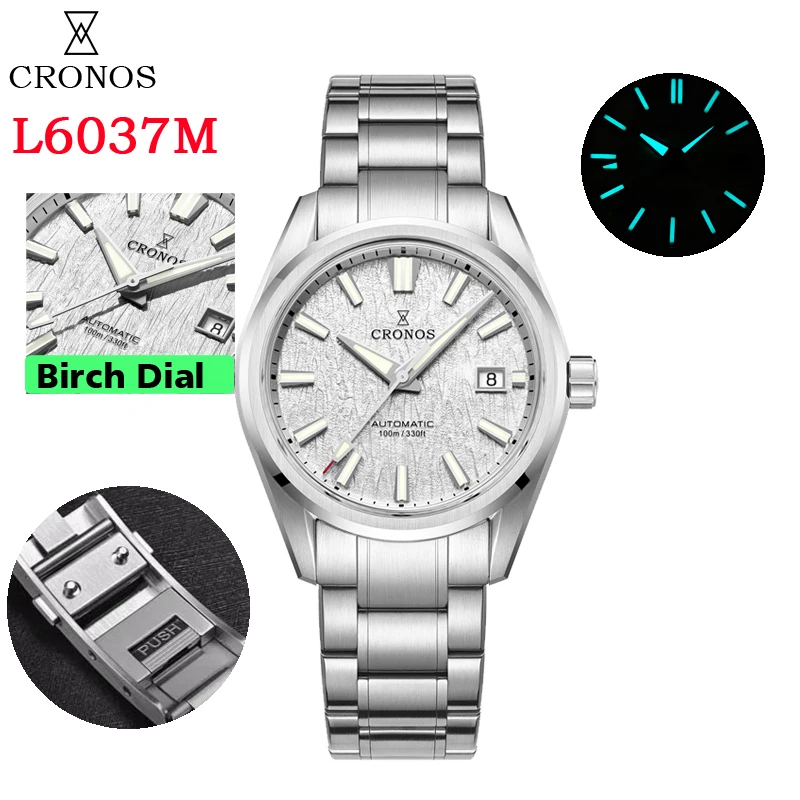 Cronos Men Watch 39mm Automatic Wristwatches White Dial Solid Links Sapphire 10 ATM L6037M
Cronos Men Watch 39mm Automatic Wristwatches White Dial Solid Links Sapphire 10 ATM L6037M