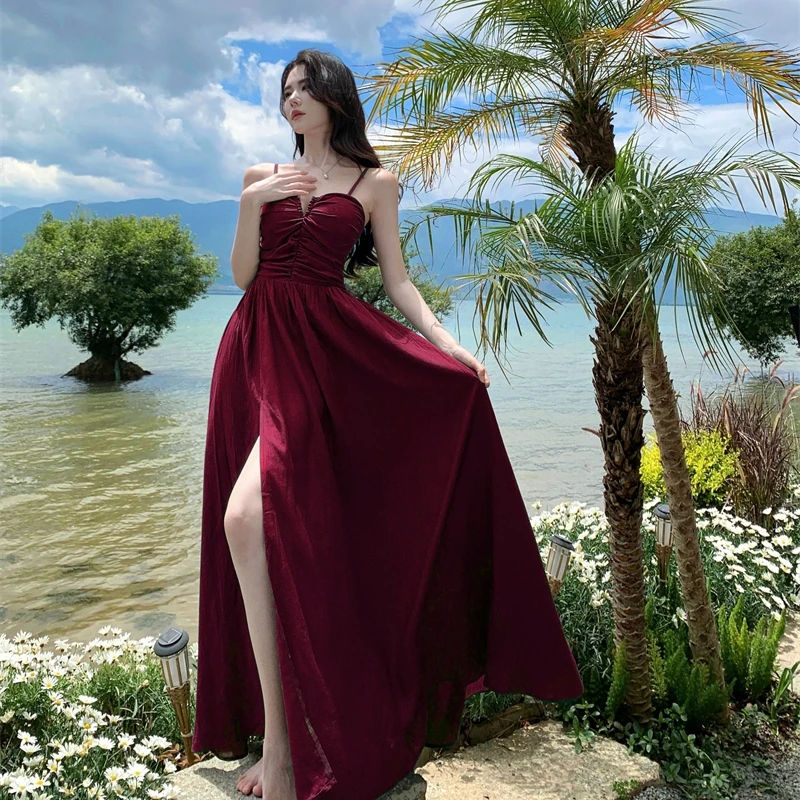 Backless Bandage Evening Party Wedding Birthday Dresses Women Summer Sleeveless Spaghetti Strap Beach Split Long Dress
Backless Bandage Evening Party Wedding Birthday Dresses Women Summer Sleeveless Spaghetti Strap Beach Split Long Dress