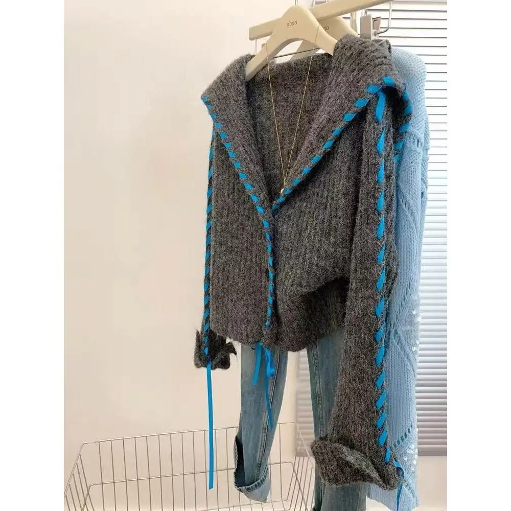 Deep ey Long Sve Knitted Sweater Cardigan Women's Loose Early Autumn Aosphere Sensation INS Sle Commute Straight Tub...
Deep ey Long Sve Knitted Sweater Cardigan Women's Loose Early Autumn Aosphere Sensation INS Sle Commute Straight Tub...