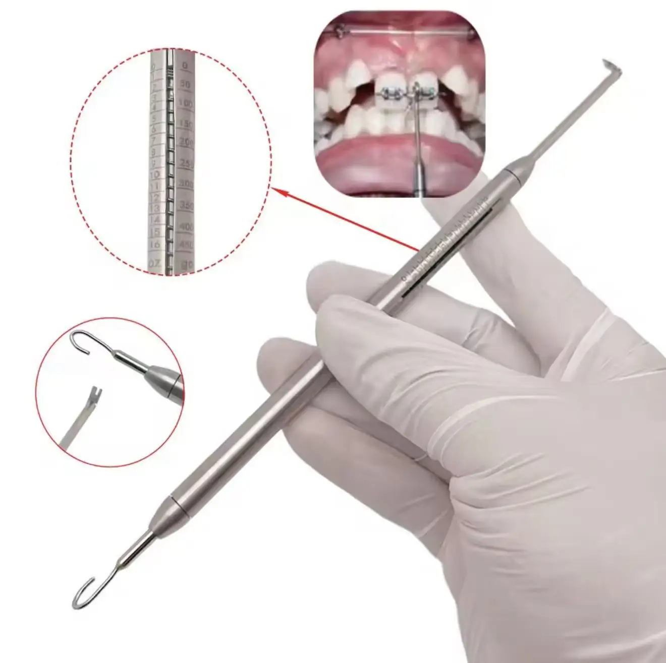 DENILK Dental Orthodontic Dynamometer Stress Tension Meter for Elastic Bands & Braces - Autoclavable Force Gauge Oral Measuremen
DENILK Dental Orthodontic Dynamometer Stress Tension Meter for Elastic Bands & Braces - Autoclavable Force Gauge Oral Measuremen