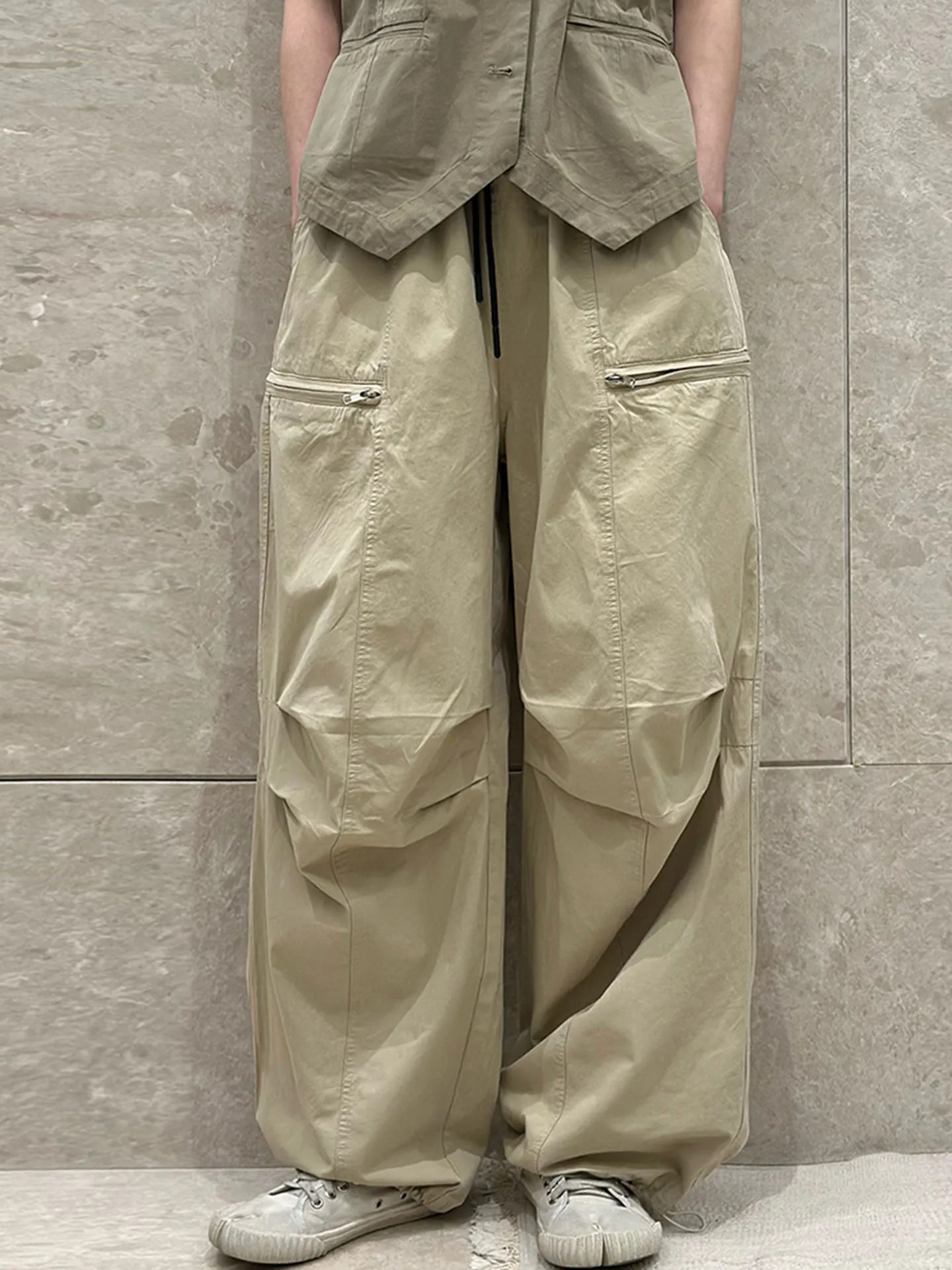 Spring Summer 2026 Trendy Individual Zipper ket Workwear Sle Loose Slimming Korean Version Cuffed Dstring Wide Leg Pants
Spring Summer 2026 Trendy Individual Zipper ket Workwear Sle Loose Slimming Korean Version Cuffed Dstring Wide Leg Pants