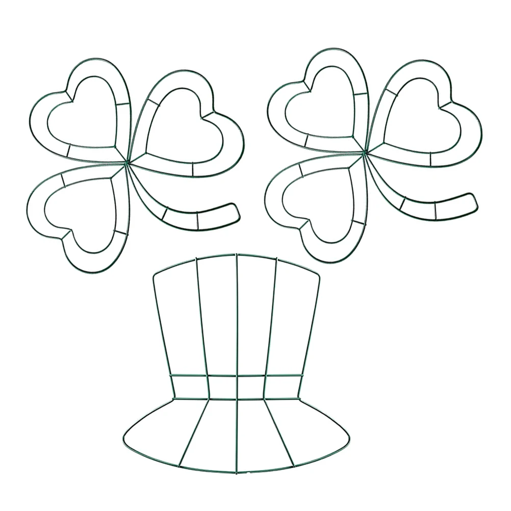 3pcs Shamrock Iron Hoop Hat Pendant Decorations Patrick Day Festive Wreath Home Wire Wreath Frames Rings
3pcs Shamrock Iron Hoop Hat Pendant Decorations Patrick Day Festive Wreath Home Wire Wreath Frames Rings