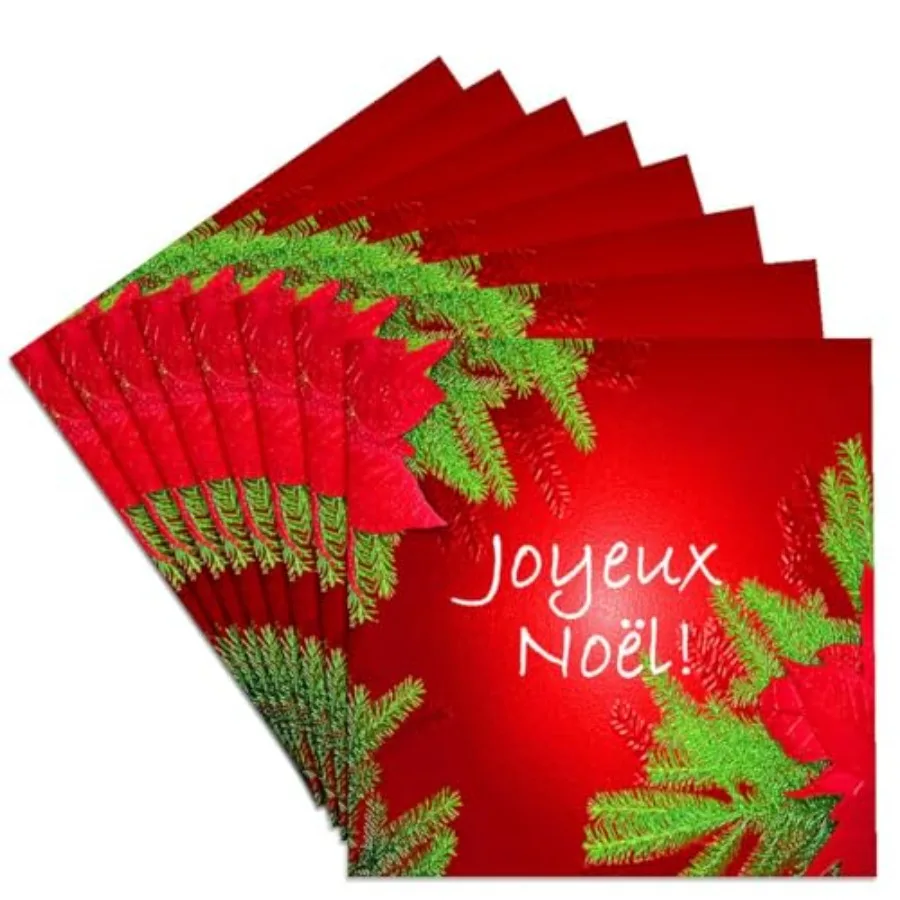 CST_8686_4 Christmas Poinsettia Joyeux Noel in Red-Ceramic Tile Coasters Set of 8
CST_8686_4 Christmas Poinsettia Joyeux Noel in Red-Ceramic Tile Coasters Set of 8
