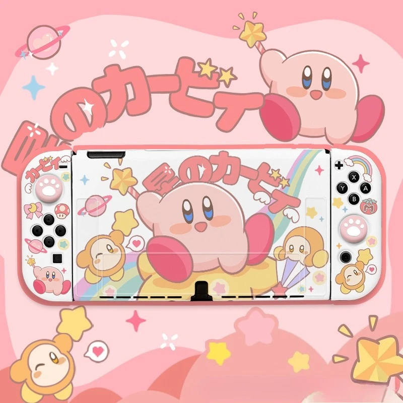 Cartoon Star Kirby Pink Protective Shell for Switch OLED Console Hard Dockable Case for Switch 2 JoyCons Controller Protector
Cartoon Star Kirby Pink Protective Shell for Switch OLED Console Hard Dockable Case for Switch 2 JoyCons Controller Protector