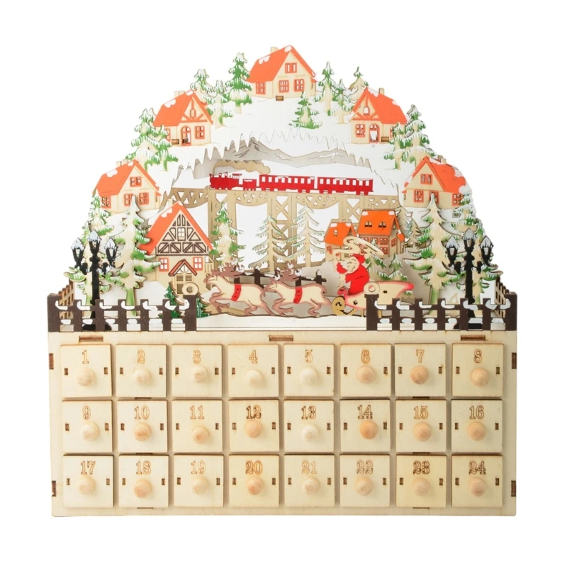 Christmas Countdowns Advents Calendar 24 Drawer Cabinet Advents Calendar with LED Light Christmas Scene
Christmas Countdowns Advents Calendar 24 Drawer Cabinet Advents Calendar with LED Light Christmas Scene