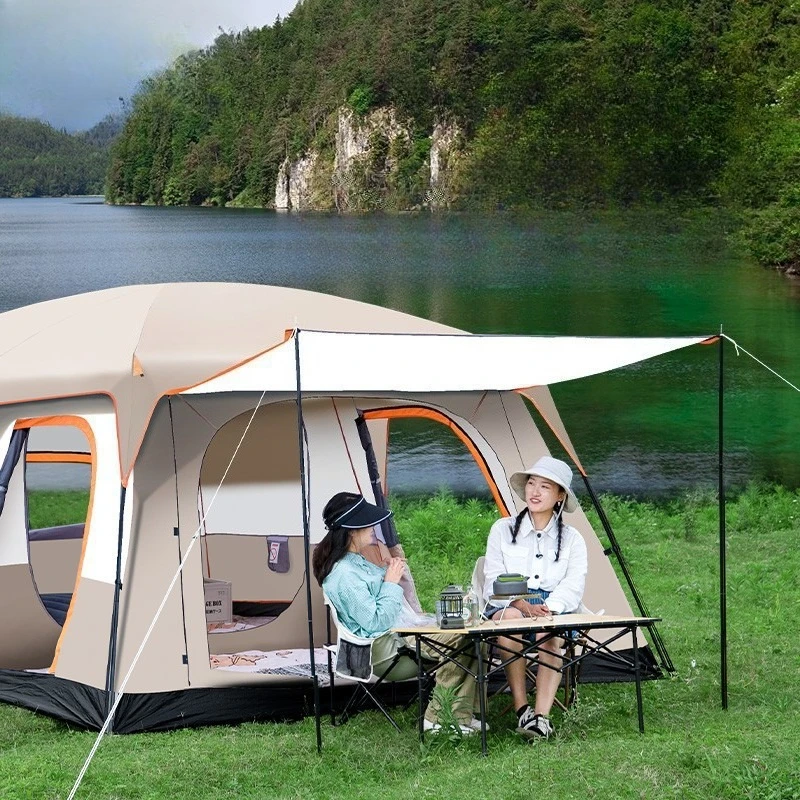 Tent outdoor, two bedrooms and one living room, large space, camping equipment, portable, folding sunscreen
Tent outdoor, two bedrooms and one living room, large space, camping equipment, portable, folding sunscreen