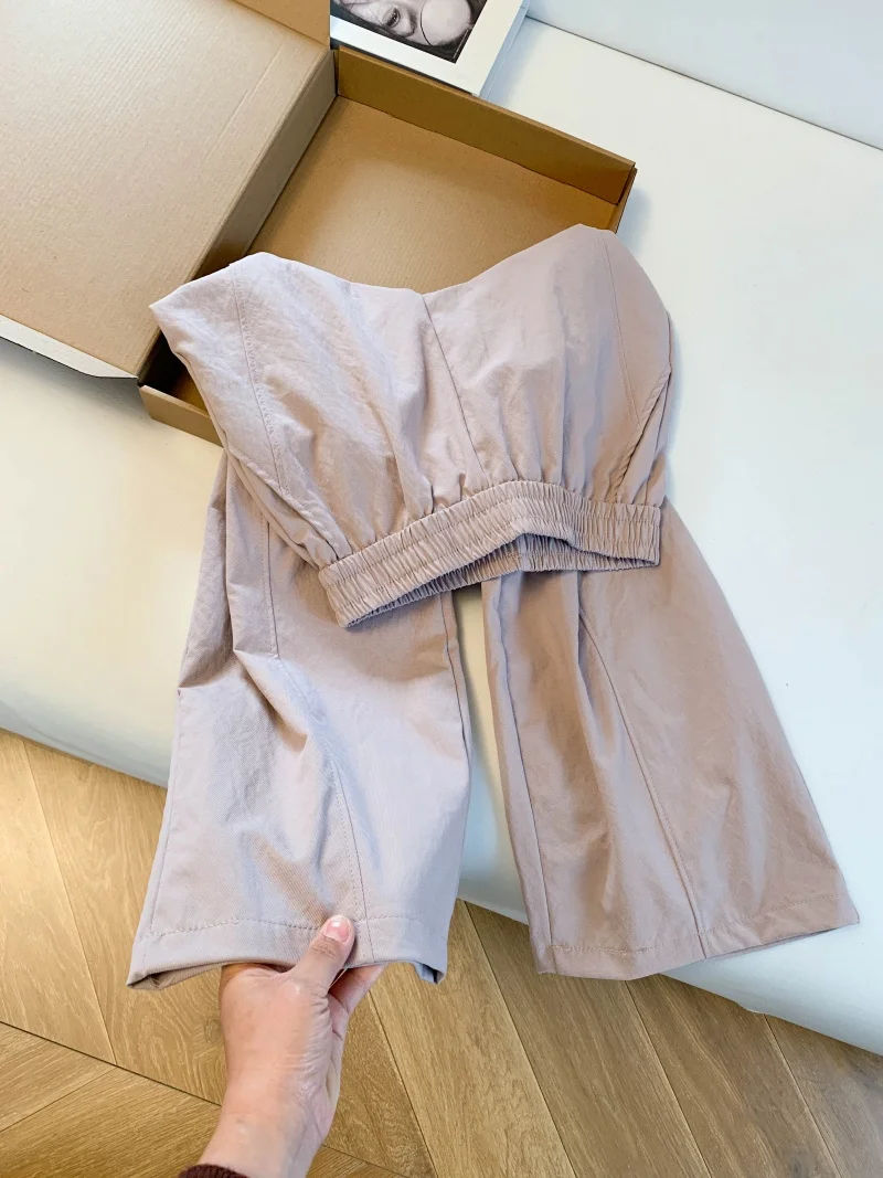 Casual High Waist Straight Leg Cotton Wide Leg Pants Women's Loose Elastic Waist Spring Autumn New Style Pure Color Long Pants
Casual High Waist Straight Leg Cotton Wide Leg Pants Women's Loose Elastic Waist Spring Autumn New Style Pure Color Long Pants
