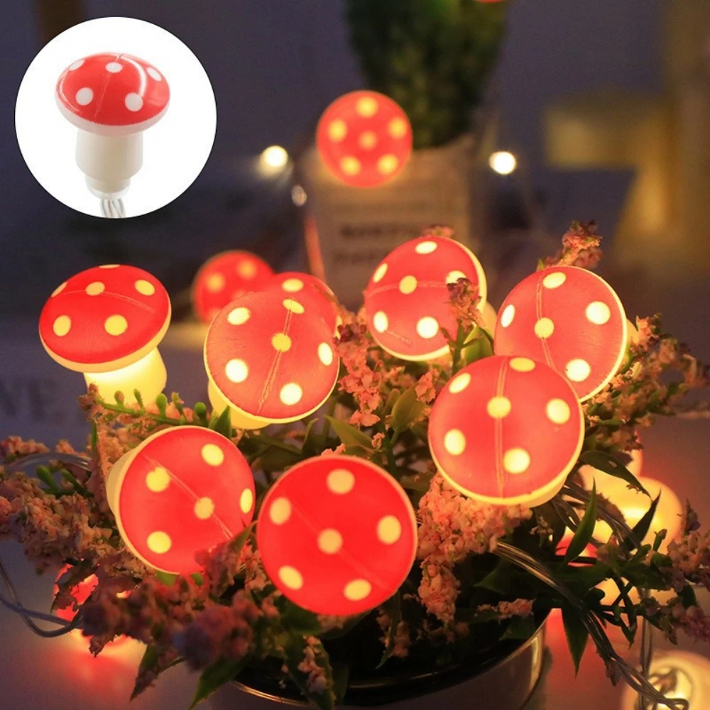 10/20/40 Leds Mushroom LED Fairy Lights USB/Battery String Light Christmas Party Gift Indoor Decorative Atmosphere Lighting
10/20/40 Leds Mushroom LED Fairy Lights USB/Battery String Light Christmas Party Gift Indoor Decorative Atmosphere Lighting