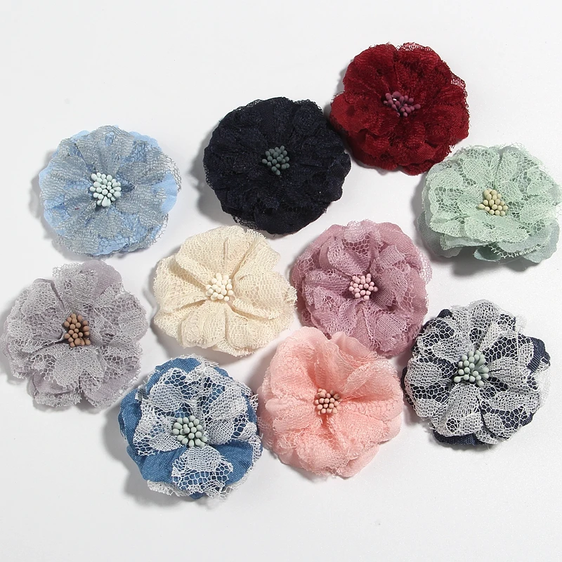 50PCS 5.5CM 2.1" Fashion Fabric Artificial Lace Flower For Hair Accessories Chiffon Flowers Bouquet For Clips Headband
50PCS 5.5CM 2.1" Fashion Fabric Artificial Lace Flower For Hair Accessories Chiffon Flowers Bouquet For Clips Headband