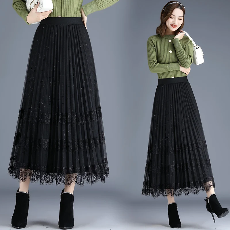 Long Skirt Korean Fashion Harajuku Midi Tulle Skirt Spring Autumn High Waist Korean Streetwear Black Skirt
Long Skirt Korean Fashion Harajuku Midi Tulle Skirt Spring Autumn High Waist Korean Streetwear Black Skirt