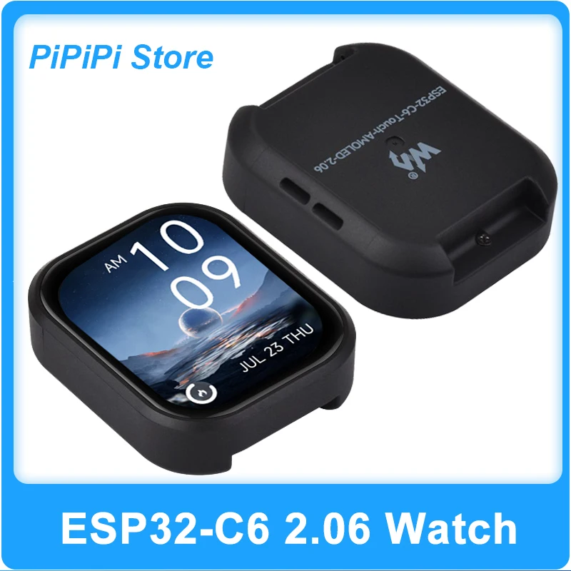 ESP32 C6 2,06-дюймовая макетная плата для часов AMOLED-дисплей с сенсорным экраном Wi-Fi 6/Bluetooth5 16 МБ флэш-памяти поддерживает DeepSeek AI