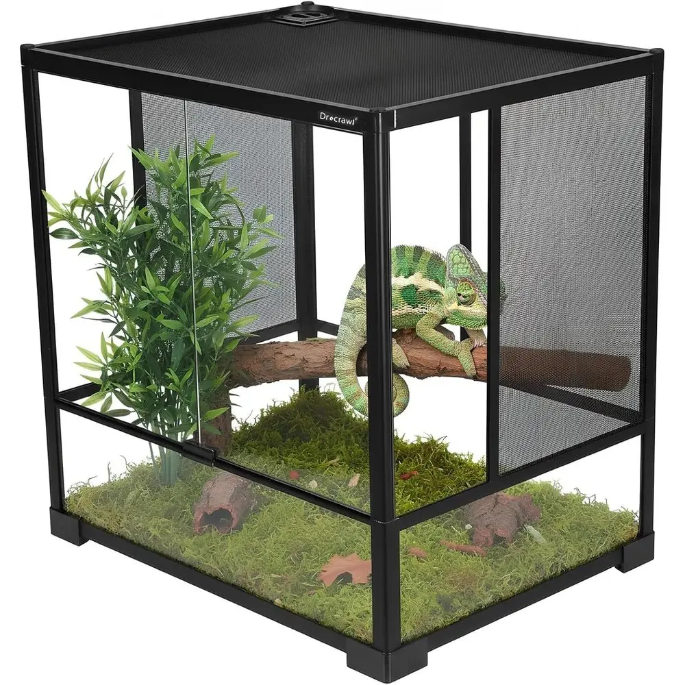 60cm x 45cm x 60cm Glass Terrarium with Mesh Ventilation for Leopard Geckos, Snakes, and Frogs
60cm x 45cm x 60cm Glass Terrarium with Mesh Ventilation for Leopard Geckos, Snakes, and Frogs