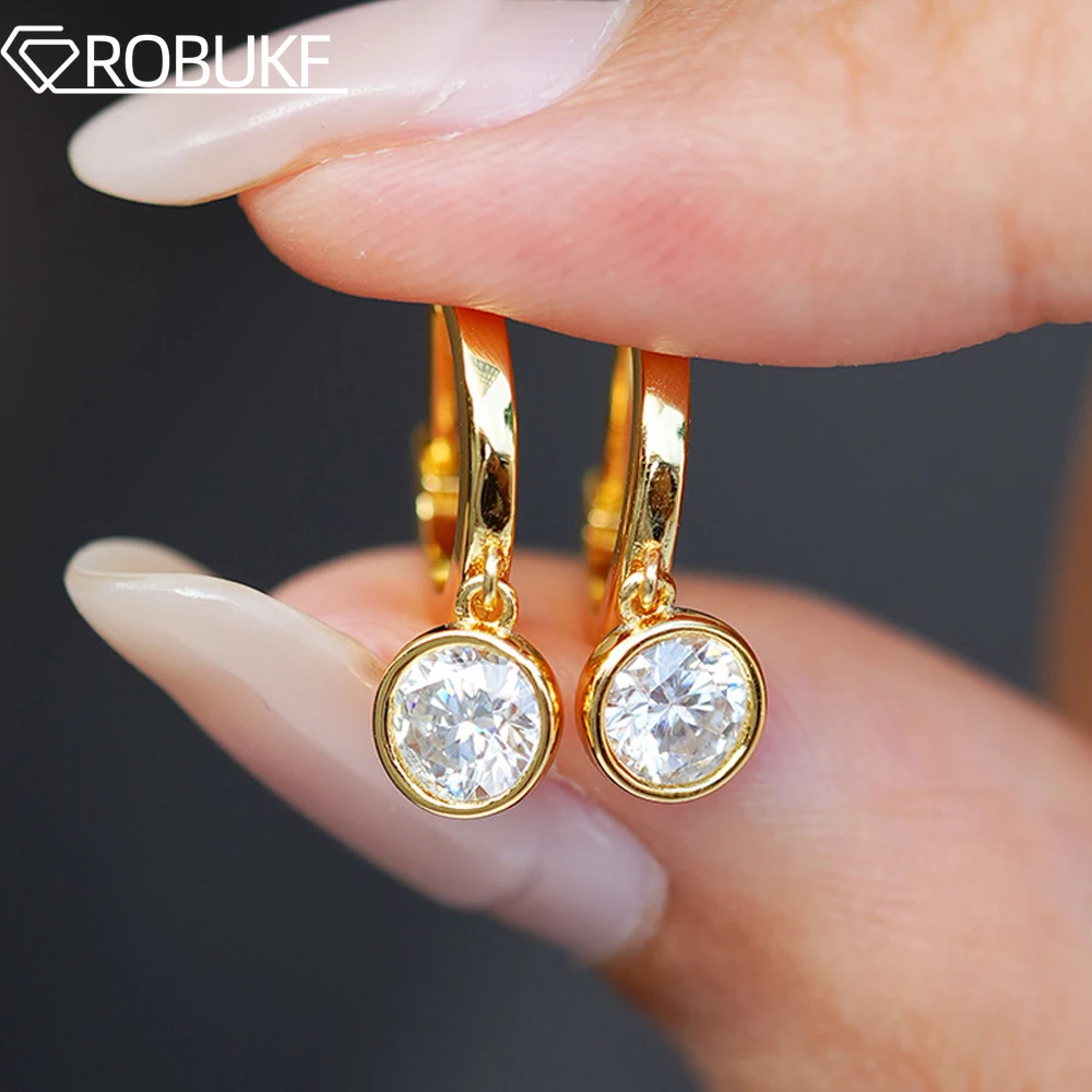 18K Gold Plated 0.5ct Moissanite Drop Earrings for Women Sparkling Lab Diamond Certified 925 Sterling Silver Daily Wear Earrings
18K Gold Plated 0.5ct Moissanite Drop Earrings for Women Sparkling Lab Diamond Certified 925 Sterling Silver Daily Wear Earrings