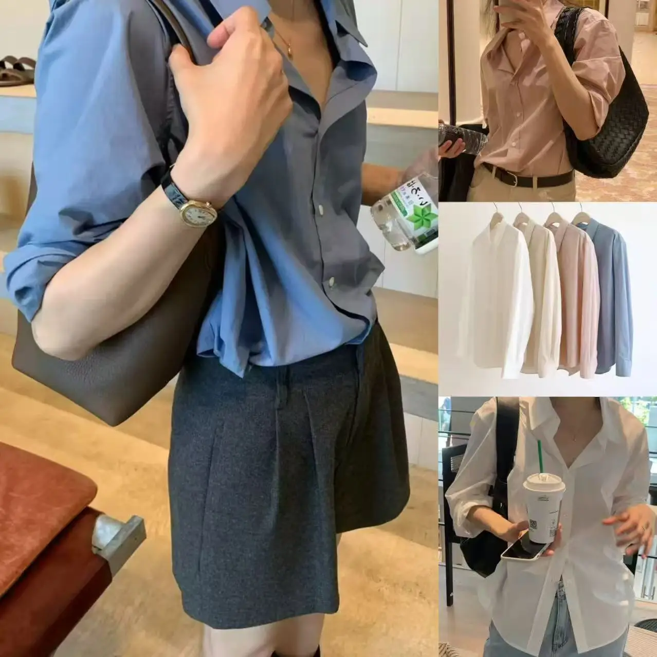 Casual Cotton Long Sleeve Shirt Loose Fit Basic Style Four Seasons Versatile Women's Top Flip Collar Versatile All Seasons
Casual Cotton Long Sleeve Shirt Loose Fit Basic Style Four Seasons Versatile Women's Top Flip Collar Versatile All Seasons