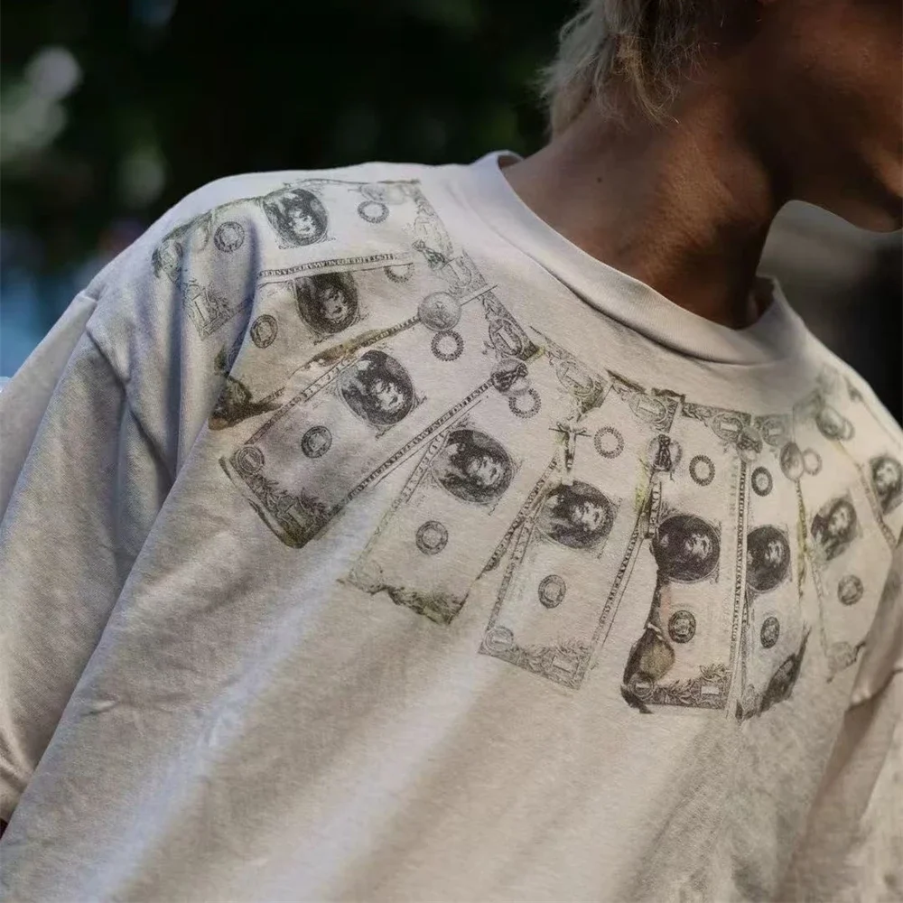 Money Print Vintage Cement Saint T-Shirt Men Women Hip Hop Best Quality T Shirt Short Sleeve Tee
Money Print Vintage Cement Saint T-Shirt Men Women Hip Hop Best Quality T Shirt Short Sleeve Tee