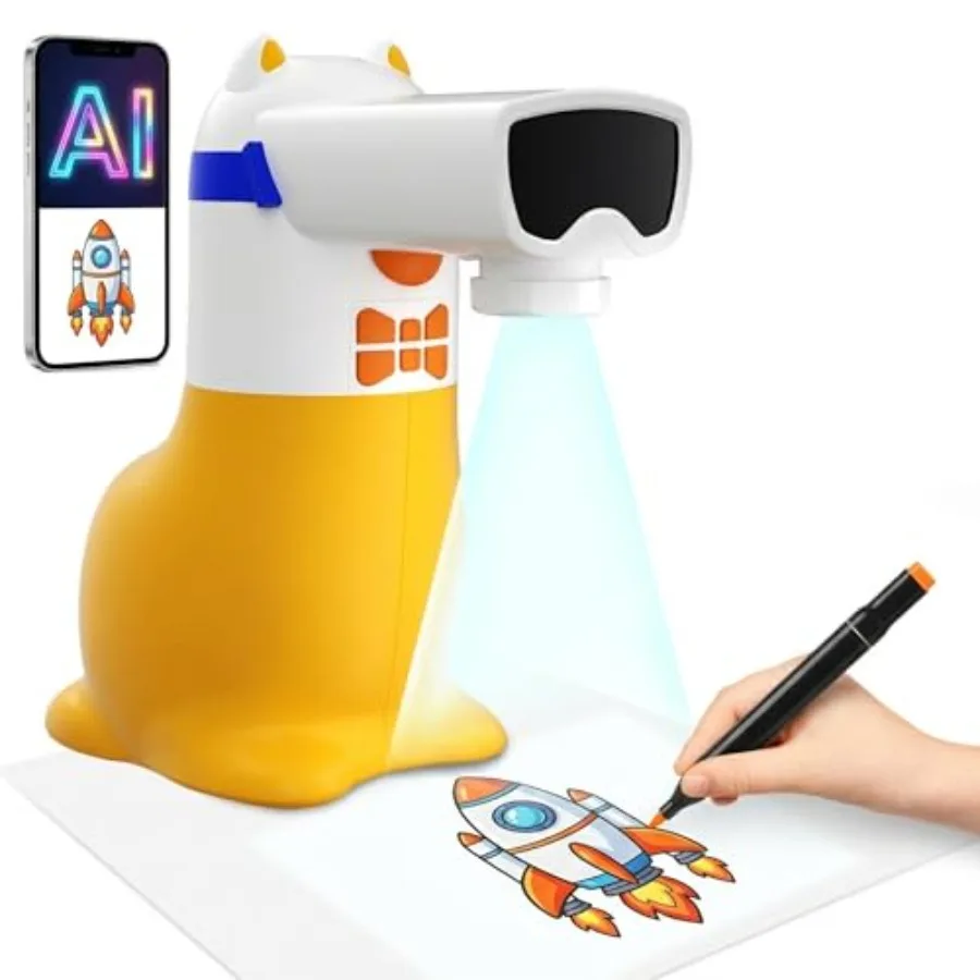 AI Drawing Projector for home learning: ABS plastic white-blue projects 100+ images for tracing sketching and drawing practice
AI Drawing Projector for home learning: ABS plastic white-blue projects 100+ images for tracing sketching and drawing practice